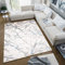 TAPISO Valley Teppich Kurzflor Beige Blau Braun Mehrfarbig Marmoreffekt Modern Abstrakt Schlafzimmer Wohnzimmer ÖKO-TEX 140 x 200 cm