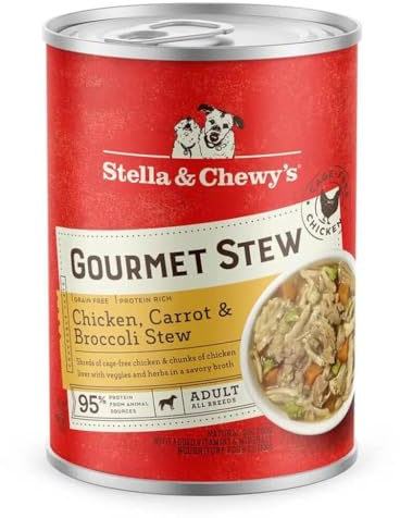 Stella & Chewy's Gourmet Stew Cage Free Chicken, Carrot & Broccoli, 12.5 oz (Pack of 12)