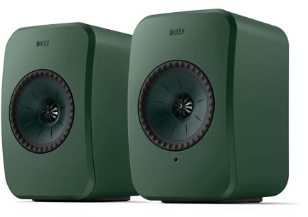 KEF LSX II LT Wireless Bookshelf Speakers, Sage Green | Music | TV & Home Cinema | Gaming | HDMI ARC | USB-C | Bluetooth | AirPlay 2 | Chromecast | Spotify