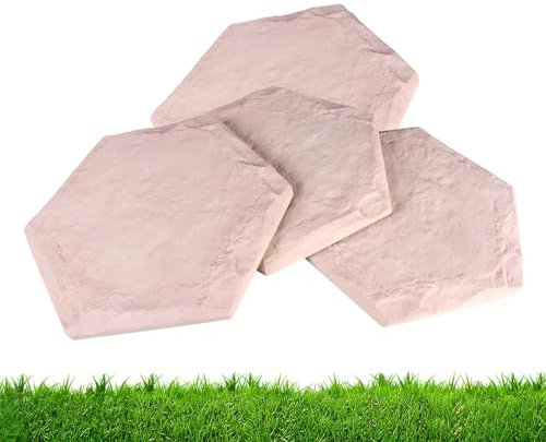 Lastre Per Calpestio Esterno - Lastre Per Calpestio Per Cortile, Tappeto Rock Yard Rock | Lastre Per Cortili In Pietra Per Finitrici, Lastre Per Calpestio Pietre Per Gradini Da Giardinaggio, 4 Pezzi