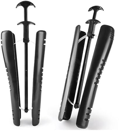 Lot de 2 supports de bottes pour bottes hautes - Arbre automatique extra long noir - Embauchoirs de bottes noirs extra longs pour homme et femme - Réglables, Noir , Taille unique