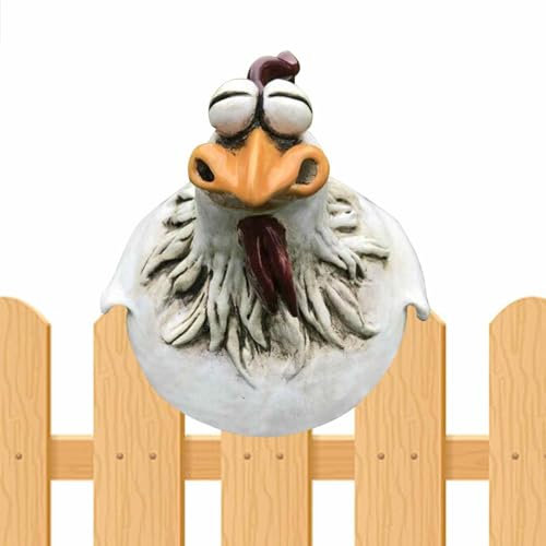 Recinzione di gallina decorativa da giardino, sgabello in ceramica, decorazione da giardino, decorazione per esterni