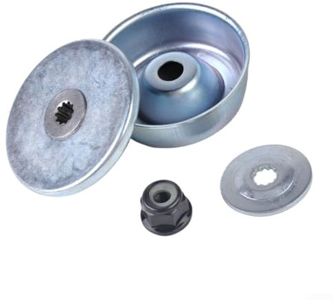 Zilimontt Repuesto para recortadora FS120 F 00 F 50, kit de fijación de hoja de metal, cabezal de engranaje con tuerca de cuello de rosca M10x1 L/H, placa de conductor, arandela de empuje y empuje