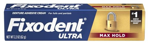 Fixodent Ultra Max Hold - Adesivo dentale, 62,4 g