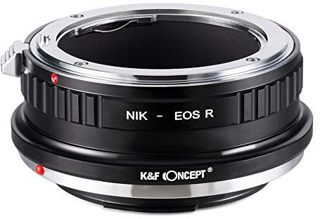 K&F CONCEPT Objektivadapter Ring Kompatibel mit Nikon Objektiv an Canon EOS R-(NIK-EOS R) Gehäuse montieren