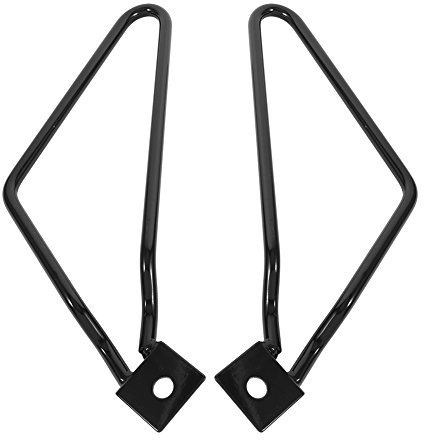 Soporte Alforjas Moto,Soportes de Montaje Barra para alforjas de Motocicleta para XL883/1200 HD1450/1584(Negro)