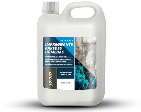 JOVIRA PINTURAS Impregnante Paredes Húmedas. Imprimación sellante incolora al agua, evita las humedades en muros y paredes por problemas de capilaridad. (2 Litros) C-32