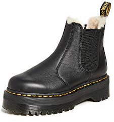 Dr. Martens Herren 2976 Quad Fl Boots, Schwarz Silber, 40 EU