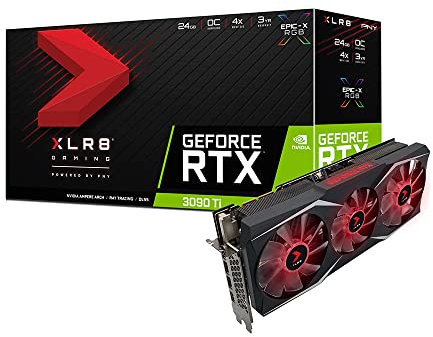 PNY GeForce RTX™ 3090 Ti 24GB GDDR6X XLR8 Gaming Epic-X RGB™ Uprising Triple Fan Grafikkarte Overclocked Edition