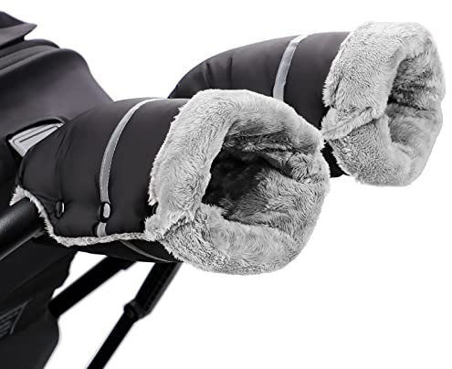 Handwärmer Kinderwagen, Homord Kinderwagen Handschuhe Warmer Winddicht Handmuff Universaler und Wasserabweisender Muff mit Fleece und Baumwolle für Buggy
