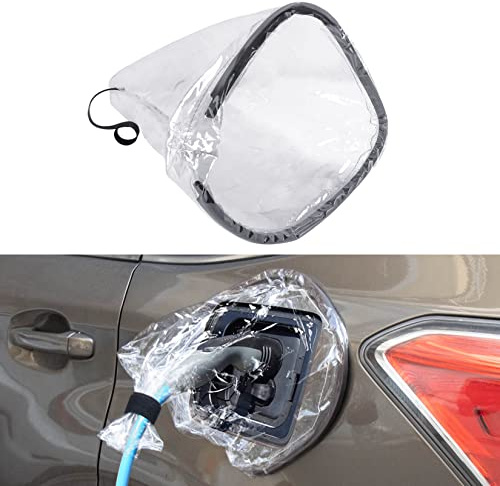 PSLER Elektrisk billaddare, magnetisk vidhäftning EV laddare pluggskydd för de flesta elbilar utomhus vattentät sol UV regn snö alla väderskydd EV bil laddningsport kontaktskydd (klar)