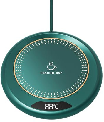 Coffee Mug Warmer, Electric Smart Beverage Mug Warmer Cup Warmer with 3 Temperature Setting & Auto Shut Off, USB Milk-Cup Warmer Tea Warmer for Cocoa, Tea, Milk Home Office Coffee Mug Warmer (Green)