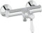 Jacob Delafon - Louise Wand-Duscharmatur, mechanisch, Retro-Design, Keramikgriff, wassersparend, 21,5 x 16,70 x 17 cm, verchromt, E24362-CP