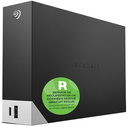 Seagate One Touch Hub 16TB, External Hard Drive Desktop HDD, USB-C & USB 3.0 port, for Computer Desktop Workstation PC Laptop Mac, 6 Months DropBox Backup Plan & 6 Months Mylio Photos (STLC16000402)