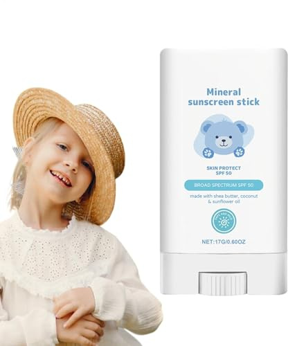 Baby Sun Cream, Kids Sunblock Lotion, Child Uv Shield, Gentle & Water Resistant Formula, & Non Greasy, White, For Face, Body, Outdoor Play, And Family Use