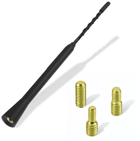 Antenna Auto da Tetto 28 cm, Antenna Auto Corta con Ricezione FM DAB, Antennas Radios Auto Universale per Autoradio, Antennas Autos con Amplificatore Compatibile con Vari Modelli di Veicoli