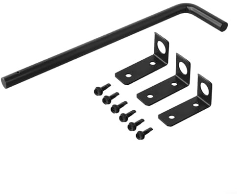 Barra de caída de puerta resistente para bloqueo seguro de puertas de metal y madera para mayor seguridad (12 pulgadas)