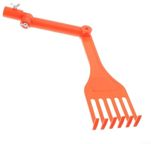 Mini râteau de gouttière pour toits, tête pivotante réglable, nettoyeur de gouttière avec tiges d'extension – Lot de 3 râteaux de jardin en plastique (A)