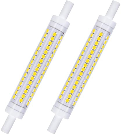 VZRJQ 2 Piezas Bombilla R7S LED 118mm, Tipo Maíz, Lineal Slim 118mm Blanco Cálido, Lámpara Lineal R7s LED para Lámparas de Pie, Pared, Techo, Proyectores, Salón