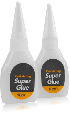G4GADGET Super Glue 10g (Pack of 2) – Extra Strong, Fast Drying All Purpose Adhesive for Plastic, Metal, Glass, Wood, Rubber, Ceramic, Leather & More