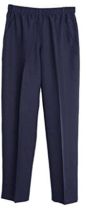 Pantalón Adaptado Hombre - Verano - Pantalon Vestir con Goma en la Cintura - Tallas Grandes - Gris/Marino/Tostado