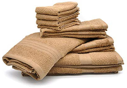 Bassetti Set aus 10 Frottee-Handtüchern (braun)