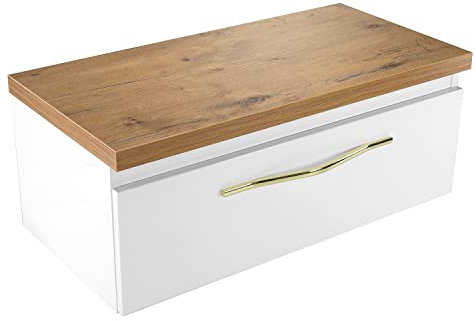 paplinskimoebel - Mobile sottolavabo per lavabo da appoggio 80 cm di larghezza Merida Top, mobiletto da bagno, mobiletto da bagno, mobiletto da bagno, mobiletto per lavabo da bagno, colore bianco con