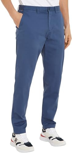 Tommy Hilfiger Herren Chino Hose Harlem Tapered Fit, Blau (Aegean Sea), 34W/32L