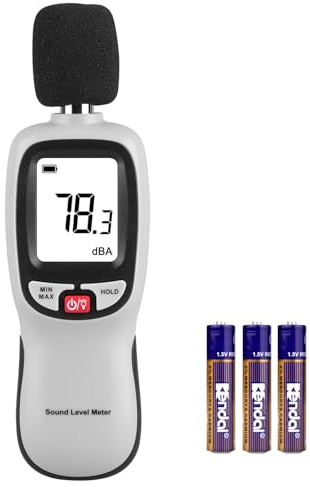 Decibel Meter, Digital Noise Meter, Range 30-130dB(A) db Meter, Portable SPL Meter (Sound Pressure Level Meter), Noise Volume Measuring Instrument