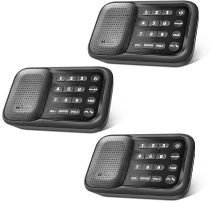 Hosmart 2024 aufgerüstetes Full-Duplex-Funk-Gegensprechsystem für den Heimgebrauch, batteriebetriebenes Gegensprechanlagen 400M Reichweite, tragbares Gegensprechanlagen für Geschäftszwecke(3Packs)