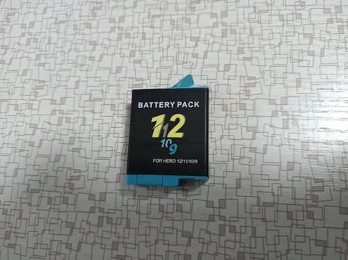 CITYORK (2 Pack) 2000mAh Replacement Battery for .Go-Pro. Hero 12 Hero 11/10/9 Black, Rechargeable Extreme Battery Set Sports Camera Accessories