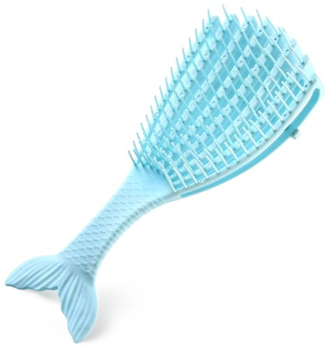 FOLAI Cepillo desenredante para el pelo, cepillo desenredante para mujeres, hombres y niños, para rizos húmedos, finos y largos, color verde
