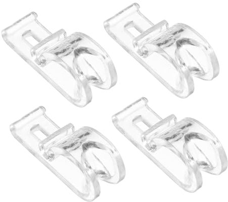 FIXOSHEE 4pcs Roller Shade Curtain Pulls Clips Set, Crystal Beaded Chain Curtain Blind Hooks, Cord Guide Replacement, Decorative Drapery Clip for Window Blinds