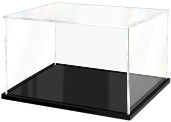 JFUTD Vitrine, Schaukasten Staubschutz, Sammlervitrine für Sammlerstücke Spielzeug Figuren, Ausstellungsbox Acrylbox, Transparent Acryl,2mm, 45/50/55/60/65/70cm(50x30x30cm/20x12x12in)