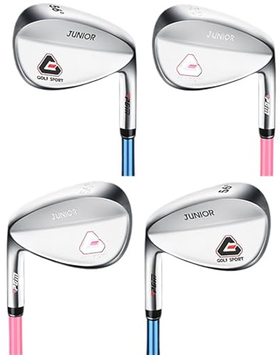 Golf Sand Wedge 56 Degree Left or Right Hand Junior Golf Clubs Wedges Carbon Shaft Kids Ages 3-12 Golf Sports (Left,6-8Y,Blue)