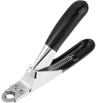 Haofy Ciseaux à Ongles pour Animaux de Compagnie, Coupe-Griffes en Acier Inoxydable Noir avec Protection de sécurité pour Un Toilettage Sûr et Confortable des Chatons, des Petits Chiens, des Lapins