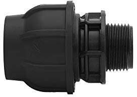 Gebo Plast Übergang mit Aussengewinde PE Klemmfitting Abzweig Klemmverbinder AG (20 mm x 1/2)