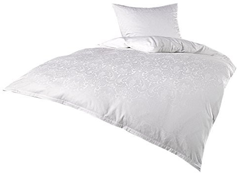 Bettwaesche-mit-Stil Mako Satin Damast Ornament - viele Größen (155 cm x 200 + 80 cm x 80 cm)