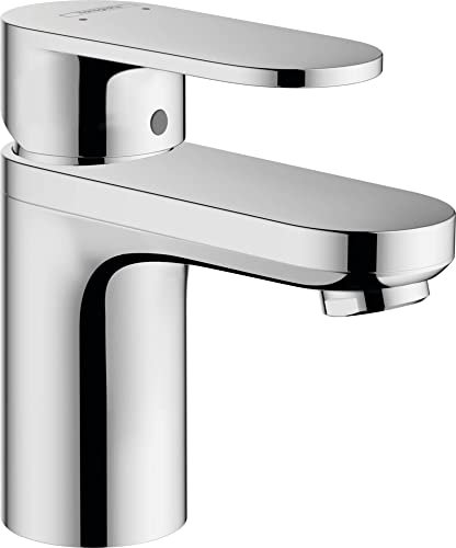 hansgrohe Waschtischarmatur Vernis Blend, Wasserhahn Bad mit Auslauf Höhe 70 mm, mit Zugstange, Badarmatur wassersparend, Chrom