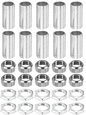 sourcing map 10 Piezas M10 Rosca Lámpara Tubería Hexagonal Tuerca Zócalo Tapa para G4 Bombilla Zócalo, G4 Lámpara Herraje Accesorios Kit