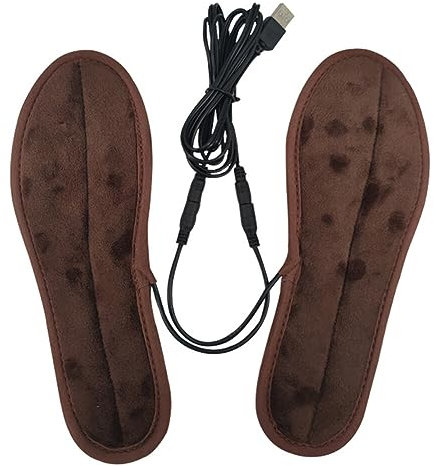 Elektrisch Beheizte Einlegesohlen,USB Sohlenwärmer Fußwärmer Wärmesohle Heizung Schuhe Pads Winter Warme Fußheizung Schuhheizung Thermosohlen für Männer Frauen für Wandern,Klettern,Camping 37-38