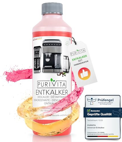 PURIVITA® Universel Detartrant Machine a Cafe [500ML] - Anti Calcaire avec Compatibilité Universelle - Produits Détartrant pour Machines à Café - Anticalcaire Convient pour toutes les Marques Connues
