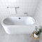 ECOLAM Badewanne Wanne Eckwanne Eckbadewanne für Zwei Modern Design Acryl weiß Avita 180x80 cm RECHTS + Kopfkissen Mare + Schürze Ablaufgarnitur Ab- und Überlauf Automatik Füße Komplett-Set