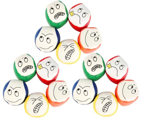 RISF Jonglierbälle für Anfänger, 15 Stück Jonglierball Set, Jonglierbälle Kinder, Langlebige und weiche PU Leder Jonglierbälle. Pädagogische Jonglierbälle für Jungen, Mädchen und Erwachsene