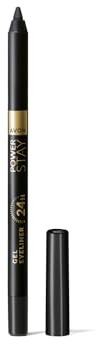 AVON Delineador de Ojos en Gel Power Stay - Resistente al agua - Perfecto para Crear Ahumados - Tono Black - Color Negro