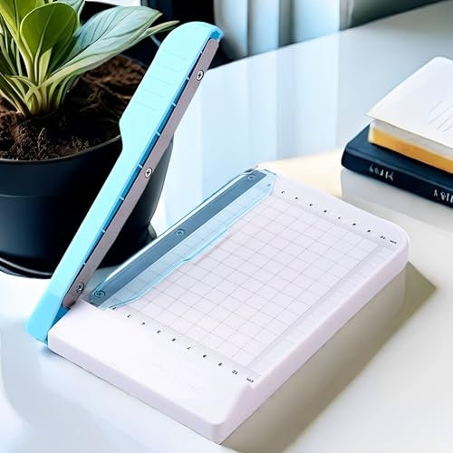 XSQD 6-Zoll Papierschneider, A6 Papierschneider Mit Skala Zum Schneiden, Papier Schneidemaschine Mit Kunststoff Baffle Schutz, Papier Schneidegerät für Fotostudios, Firmen, Haushalt Guillotine