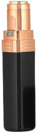Epilatore per il Viso Donna, Epilatore a Forma di Rossetto con Luce LED Compatto per Donna, con Luce LED, per Uso su Tutto il Corpo (Nero lucido)