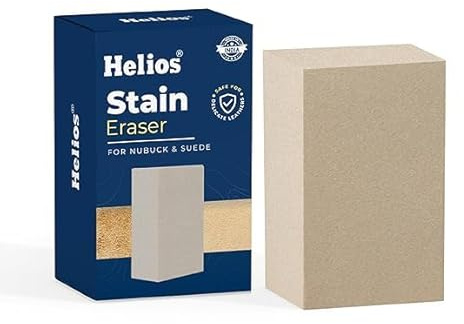 Helios Stain Eraser, Nubuck and Suede Cleaner Block for Shoes, Boots, Handbags and Jackets, Removes Dirt, Scuff Marks and Water Stains