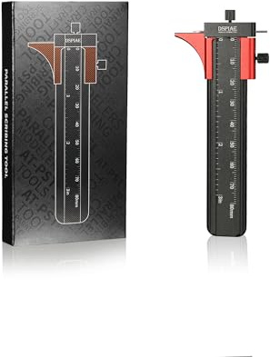 Model Tool Parallel Line Scribing Tool, Ruler with Adjustable Edge Guide