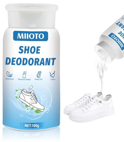 Miioto Deodorante Scarpe, Profumatore Scarpe, Antiodore Scarpe Polvere, Oust Elimina Odori, Profumo Floreale di Lavanda, Freschezza a Lunga Durata, Adatto per Scarpe da Sportive e Da Ginnastica, 100 g